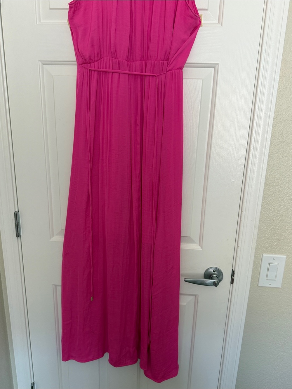 Jennifer Lopez Sleeveless Hot Pink Maxi Dress, size XL. NWOT perfect cute belt. - Picture 7 of 12